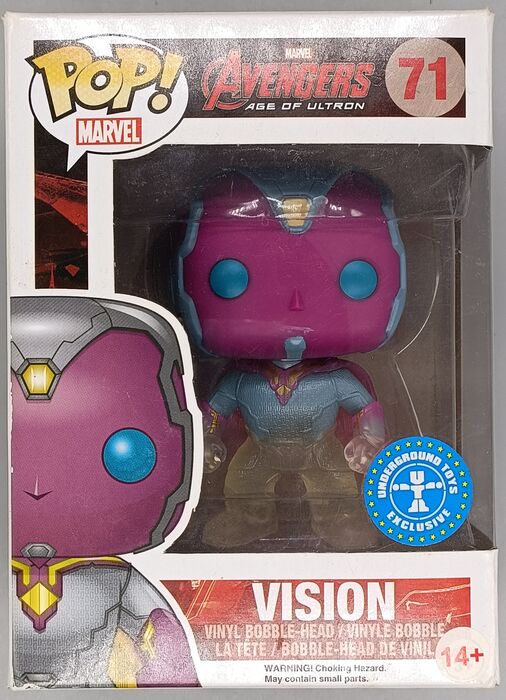 71 Vision (Faded) Marvel Avengers Age of Ultron Box Damaged Funko POP Funko