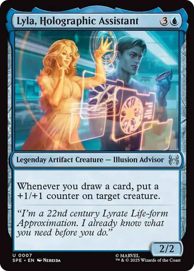 7 - Lyla, Holographic Assistant - Marvel's Spider-Man Eternal - Foil - Magic: The Gathering Card