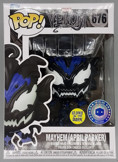 676 Mayhem (April Parker) Glow - Marvel Venom - Box Damaged Funko POP