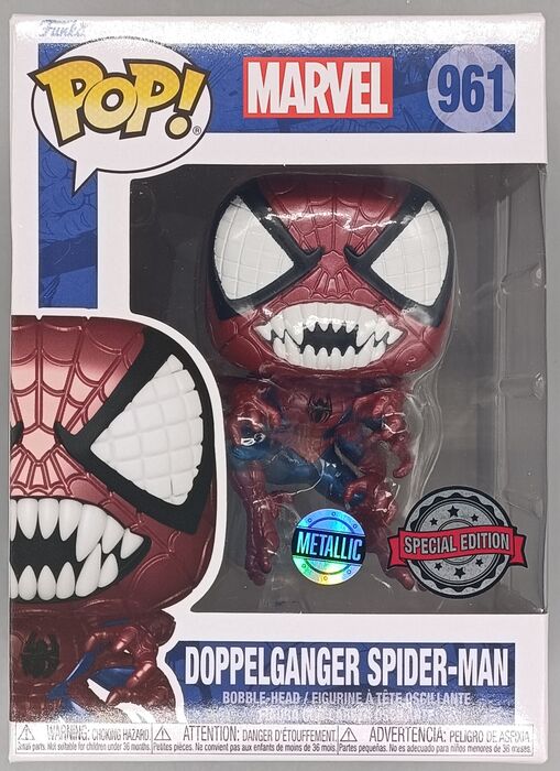 961 Doppelganger SpiderMan Metallic - Marvel - Box Damaged Funko POP