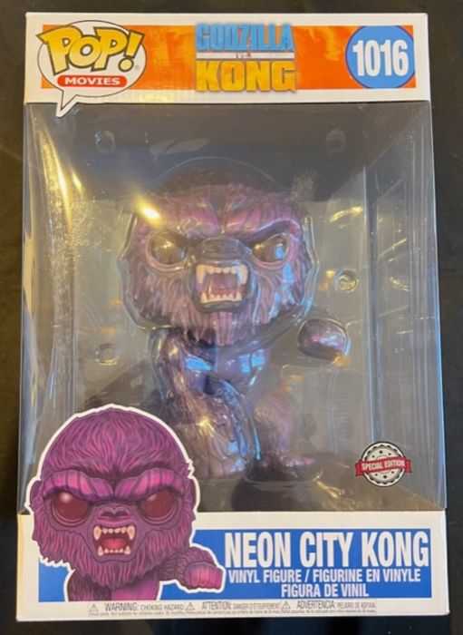 1016 Neon City Kong - 10 Inch - Godzilla vs Kong Box Damaged Funko POP