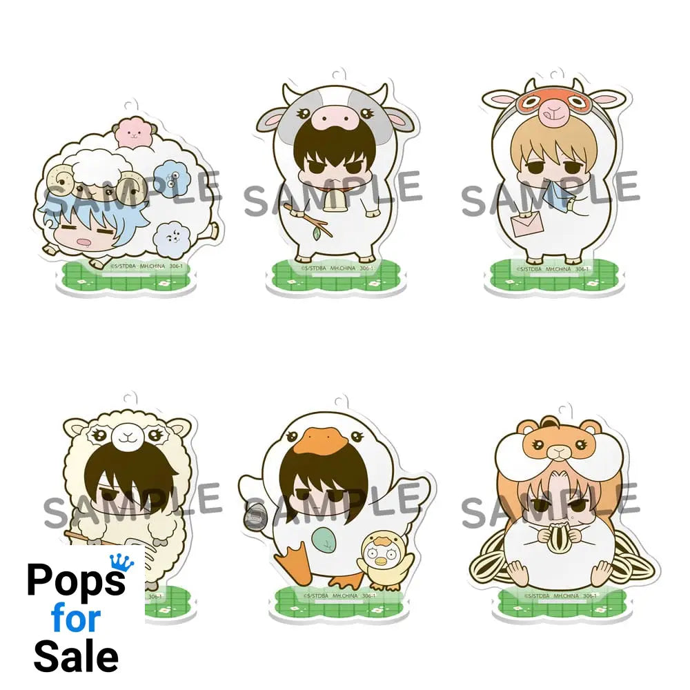 Gintama Acrylic Figure Prince Hata & Animal Paradise Farm of Love & Peace 6 cm Blind Box Display (6)