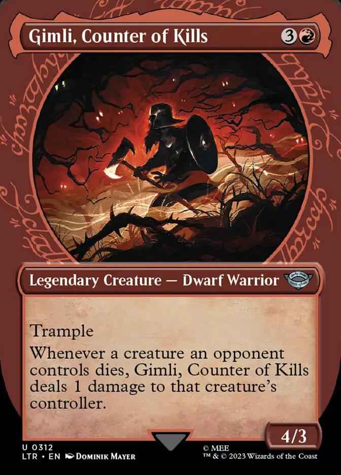 312 - Gimli, Counter of Kills - The Lord of the Rings: Tales of Middle-earth - Foil - Magic: The Gathering Card