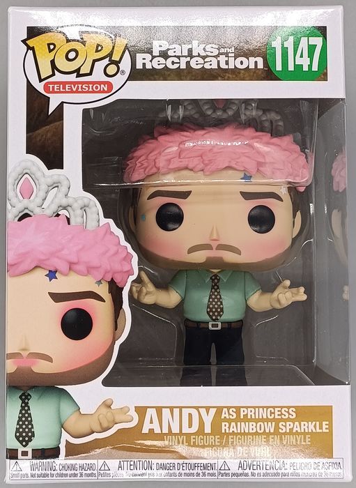 1147 Andy (as Princess Rainbow Sparkle) Parks and Rec - Box Damaged Funko POP