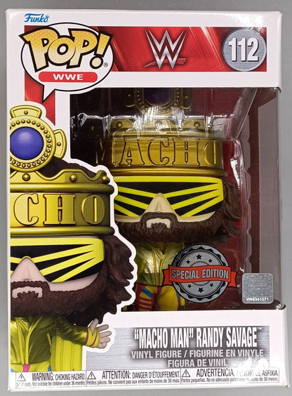 112 Macho Man Randy Savage (King) Metallic - WWE Funko POP - Box Damaged Funko