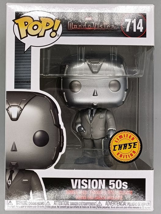 714 50s Vision - B&W Chase - Marvel Wandavision - Damaged Box Funko POP Funko