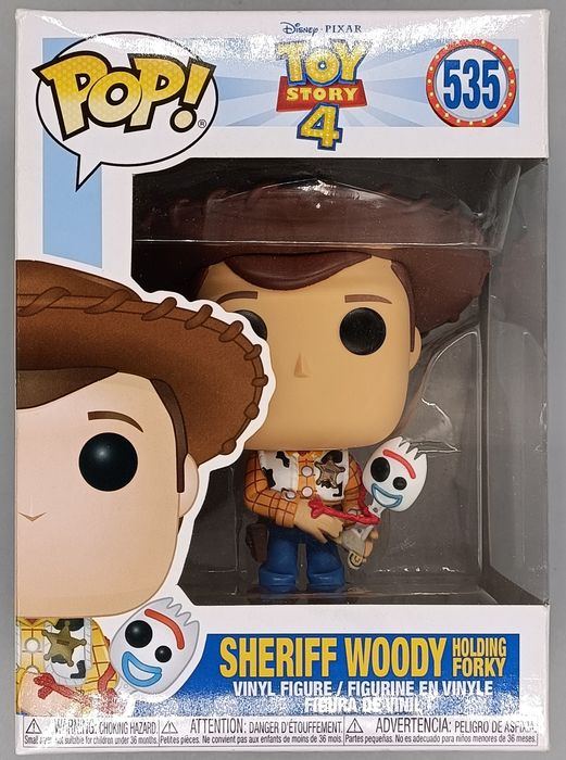 535 Sheriff Woody (Holding Forky) Disney Toy Story Box Damaged Funko POP