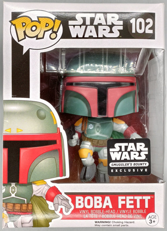 102 Boba Fett (Action Pose) - Star Wars Smugglers Bounty - Box Damaged Funko POP