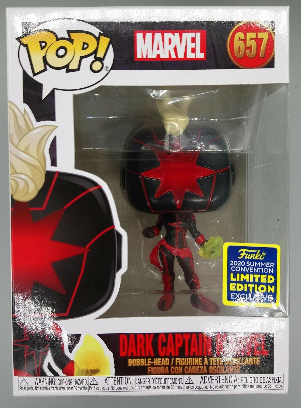 657 Dark Captain Marvel - Marvel - 2020 Con - Funko POP Funko