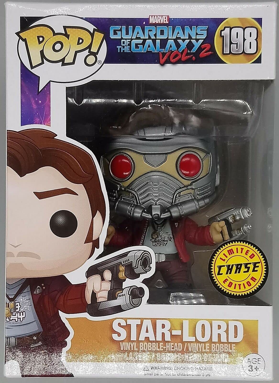 198 StarLord (Masked) Chase Guardians Of The Galaxy Funko POP - Damaged Box