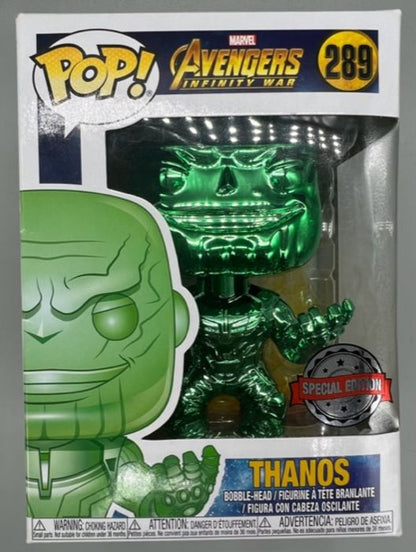289 Thanos (Green) Chrome Marvel Avengers Infinity Box Damaged Funko POP Funko
