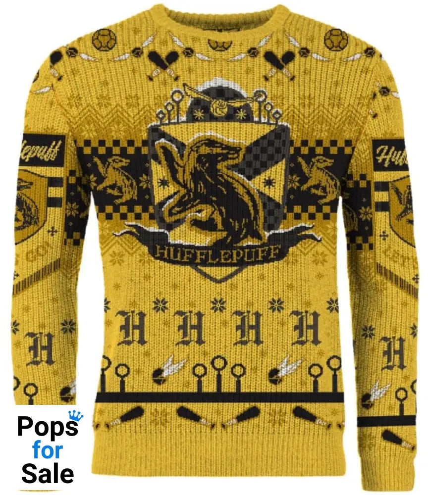 Harry Potter: Hufflepuff Quidditch Christmas Jumper (Size: XL)