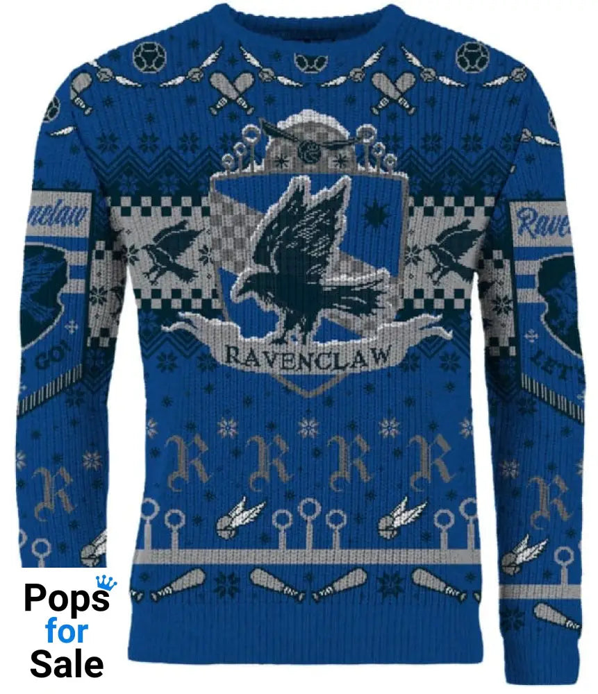 Harry Potter: Ravenclaw Quidditch Christmas Jumper (Size: S)