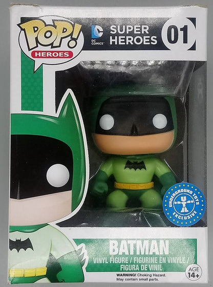 01 Batman (Rainbow Green) DC Heroes Box Damaged Funko POP Funko