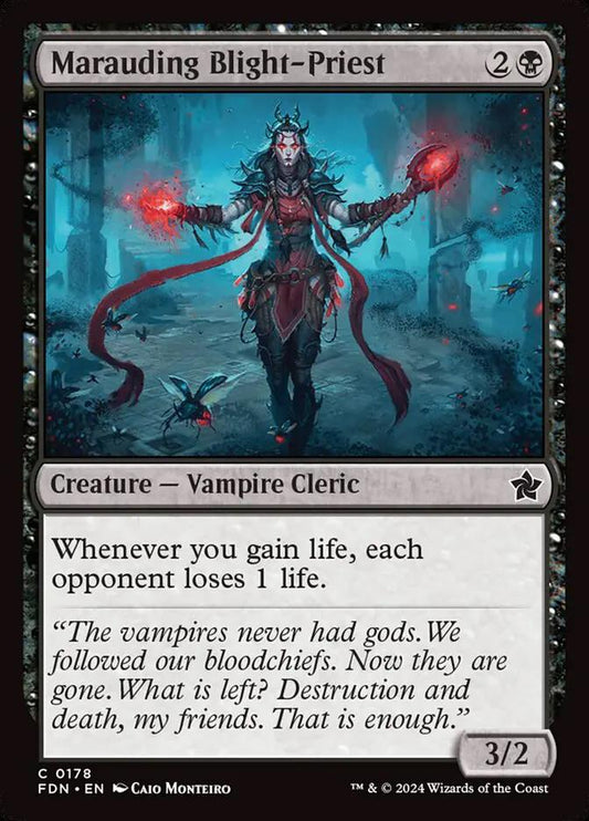 178 - Marauding Blight-Priest - Foundations - Foil - Magic: The Gathering Card
