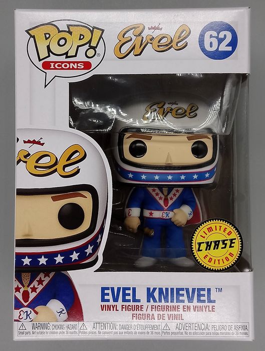 62 Evel Knievel (w/ Helmet) Chase Edition - Funko POP - Box Damaged