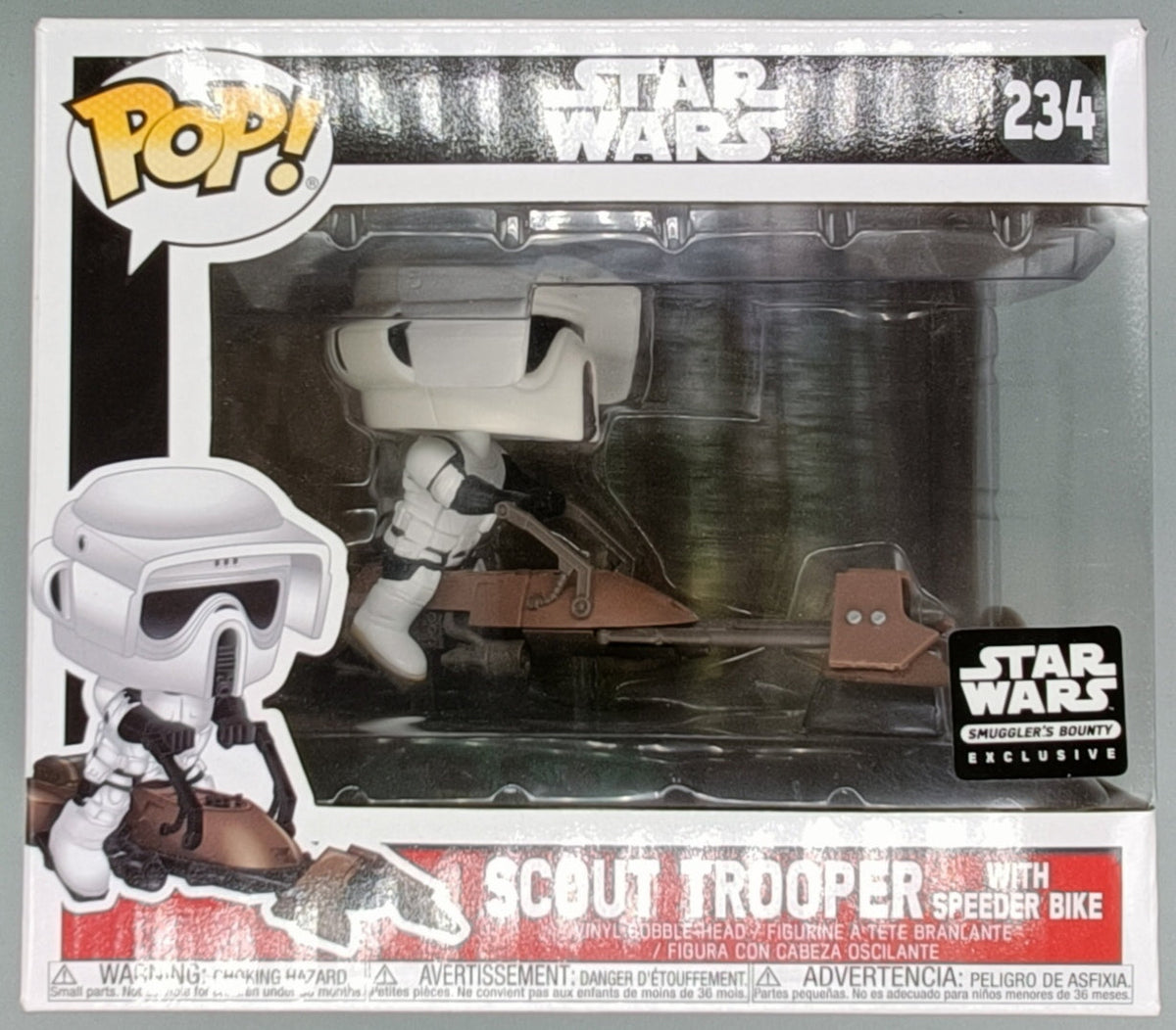 234 Scout Trooper (with Speeder Bike) Deluxe - Star Wars - Smugglers Bounty - Box Damaged Funko POP