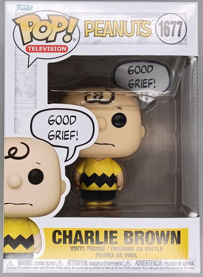 1677 Charlie Brown (Good Grief!) - Peanuts Funko POP - Brand New Funko