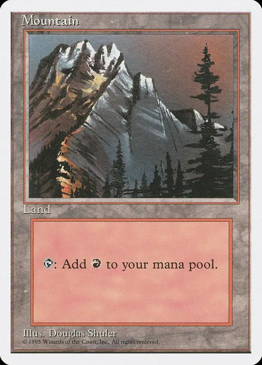 373 - Mountain - Fourth Edition - Normal - Magic: The Gathering Card