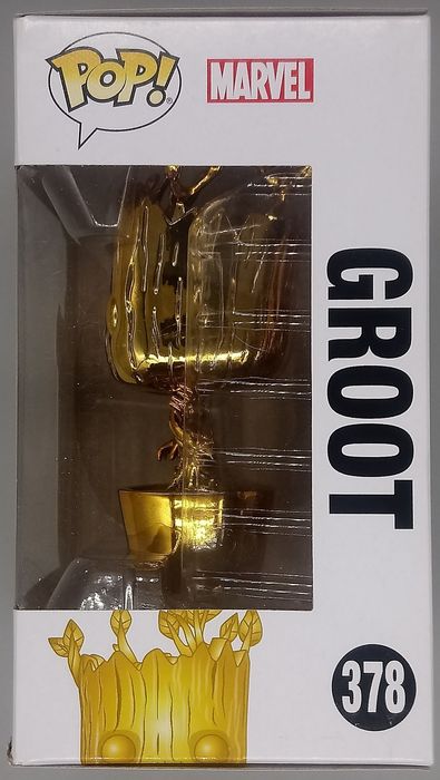 378 Groot (Gold) - Chrome - Marvel Studios 10 Years Box Damaged Funko POP