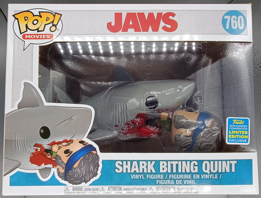 760 Shark Biting Quint 6 inch - JAWS - 2019 Con Funko POP - Box Damaged