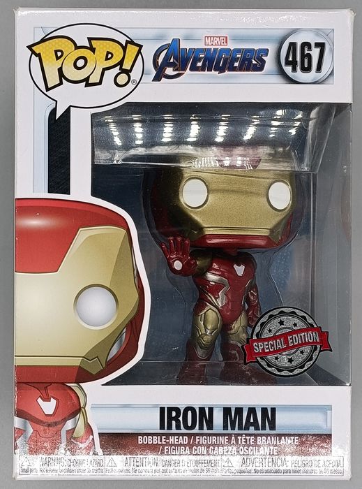 467 Iron Man (Action Pose) Marvel Avengers Endgame Box Damaged Funko POP Funko