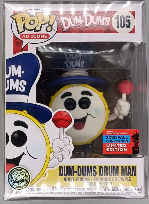 105 Dum-Dums Drum Man - Ad Icons - 2021 Con Funko POP