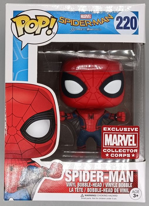 220 SpiderMan Wingsuit Homecoming Marvel Collectors Box Damaged Funko POP