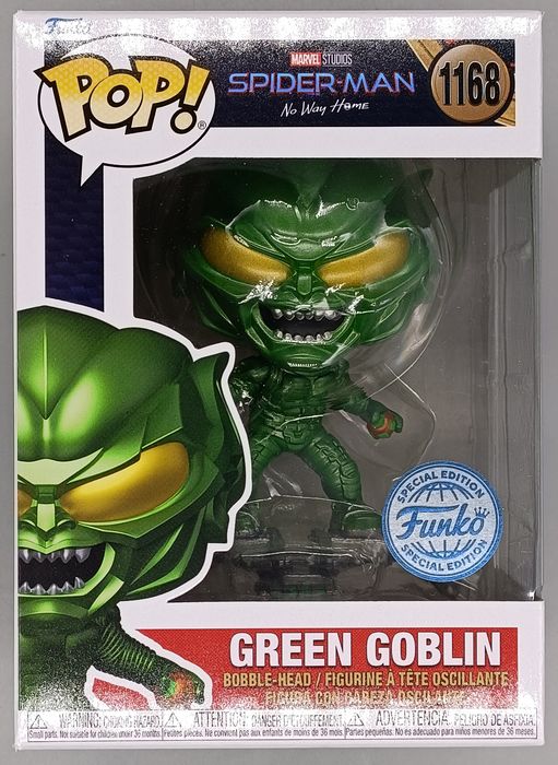 1168 Green Goblin (Masked) Metallic Marvel Spider-man No Wa Funko POP Funko