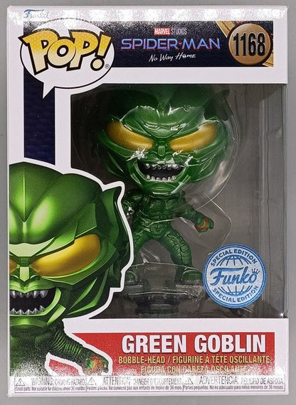 1168 Green Goblin (Masked) Metallic Marvel Spider-man No Wa Funko POP Funko