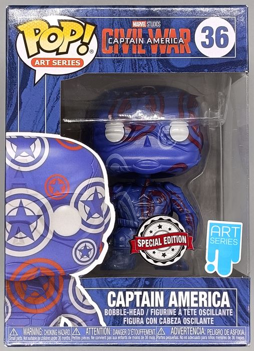 36 Captain America - Art Series - Marvel - Box Damaged Funko POP