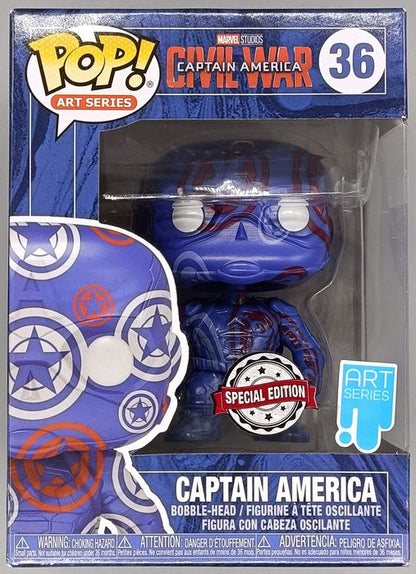 36 Captain America - Art Series - Marvel - Box Damaged Funko POP