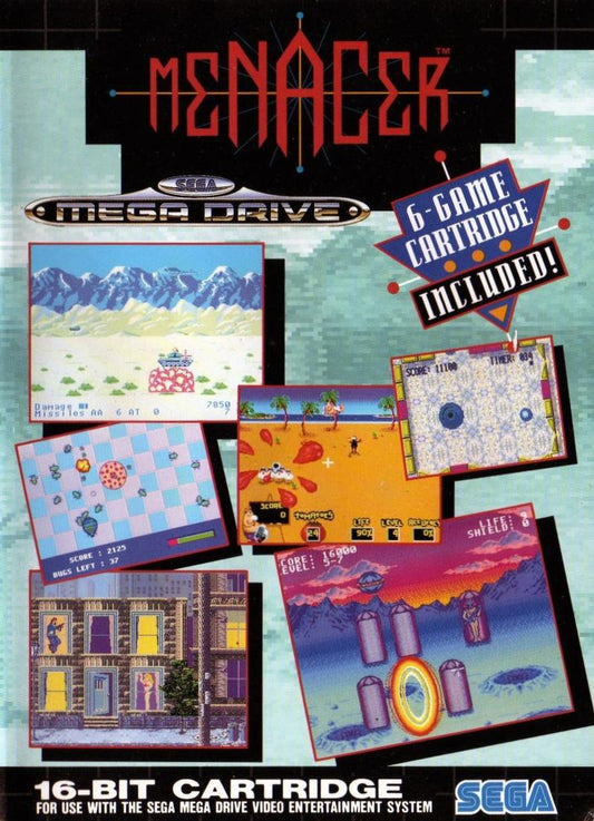 Menacer 6-game cartridge for Sega Mega Drive (MD) - [No Manual] Funko