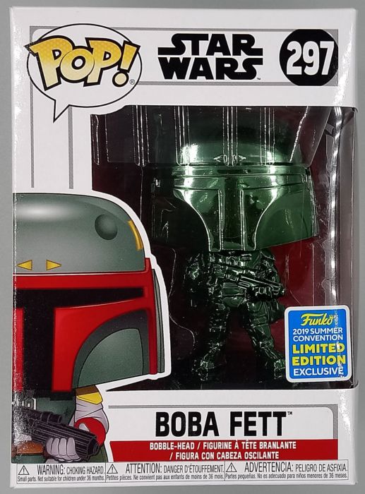 297 Boba Fett (Green) - Chrome - Star Wars - 2019 Con Funko POP