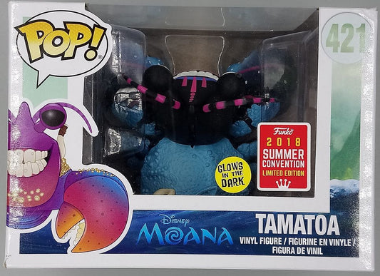 421 Tamatoa (Neon) - Glow - Disney Moana - 2018 Con Funko POP - Box Damaged