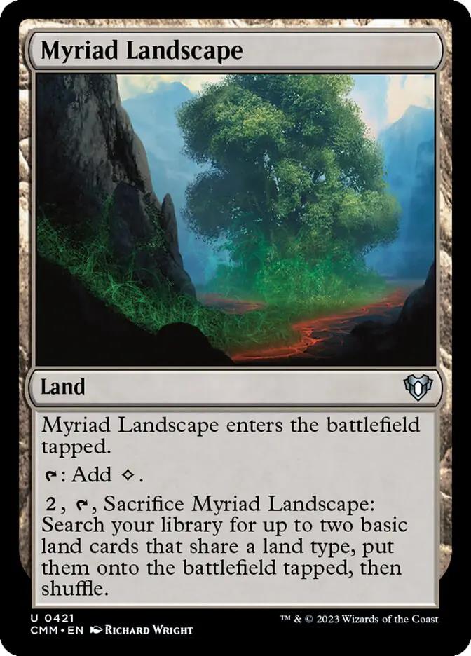 421 - Myriad Landscape - Commander Masters - Normal - Magic: The Gathering Card