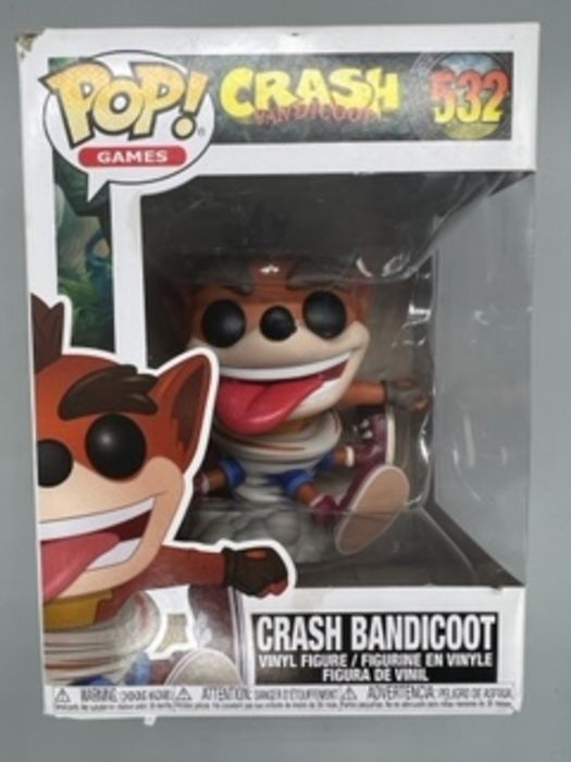 532 Crash Bandicoot (Spinning) - Crash Bandicoot Box Damaged Funko POP