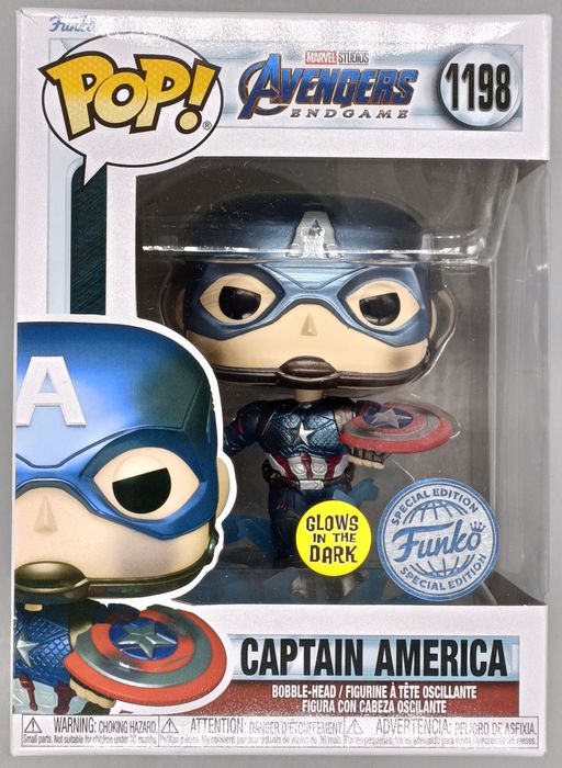 1198 Captain America (w/ Mj�lnir and Broken Shield) Box Damaged Funko POP