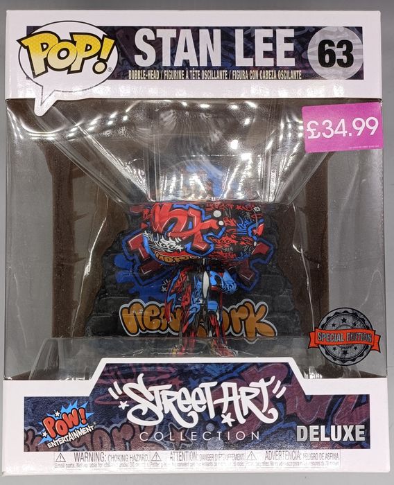 63 Stan Lee - Deluxe - Marvel Street Art - Box Damaged Funko POP