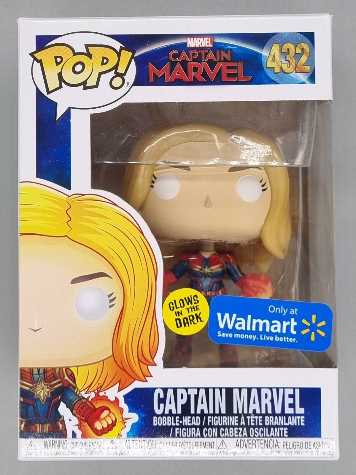 432 Captain Marvel (Powered Up) Glow Marvel Captain Marvel Funko POP