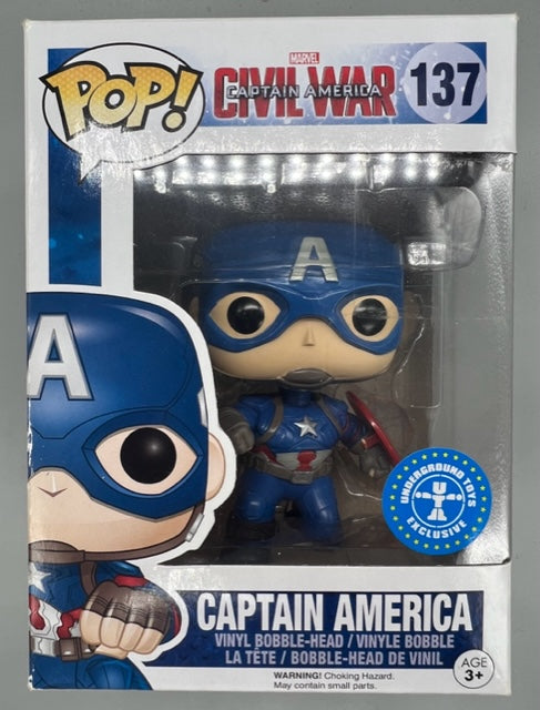 137 Captain America (Action Pose) Marvel - Civil War Box Damaged Funko POP