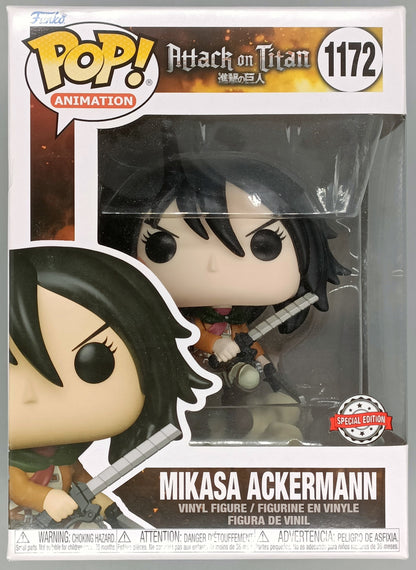 1172 Mikasa Ackermann Battle - Attack on Titan Damaged Box