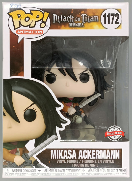 1172 Mikasa Ackermann Battle - Attack on Titan Damaged Box