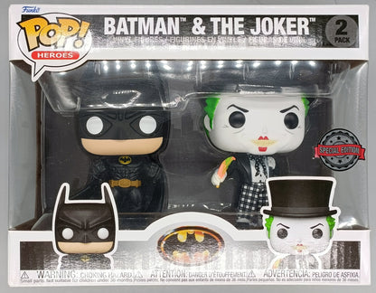 [2 Pack] Batman & The Joker (Mime) - DC Batman (1989) - Box Damaged Funko POP