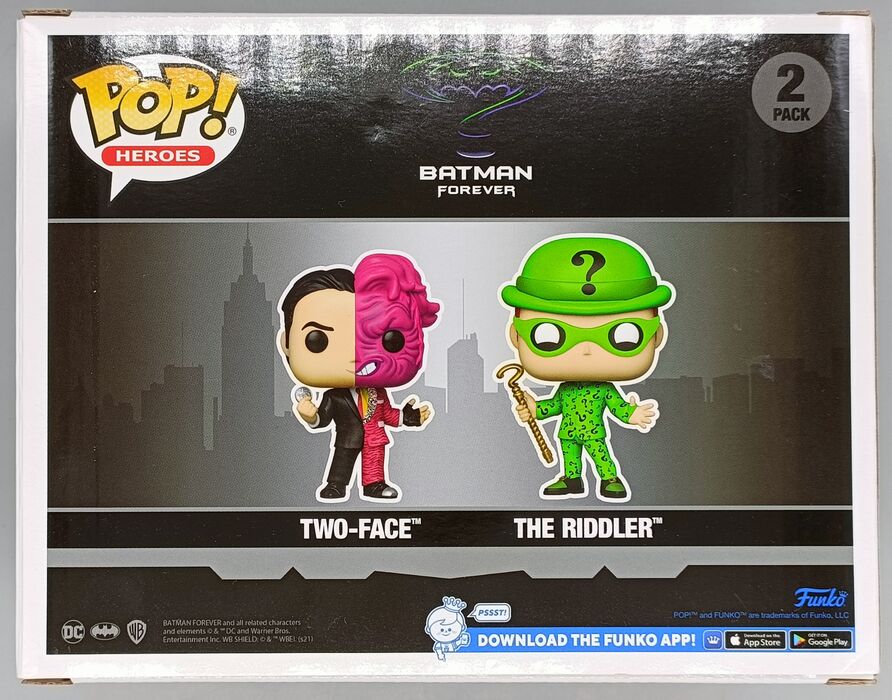 [2 Pack] Two-Face & The Riddler - Glow - DC Batman Funko POP