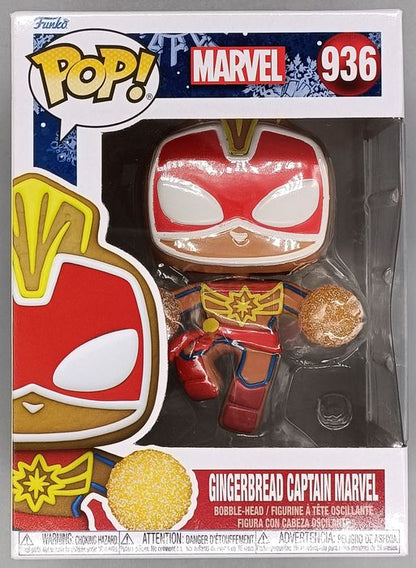 936 Gingerbread Captain Marvel - Marvel Funko POP (Box Damage) Funko