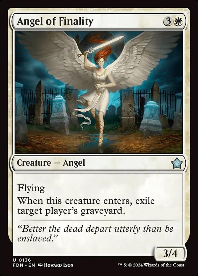 136 - Angel of Finality - Foundations - Foil - Magic: The Gathering Card