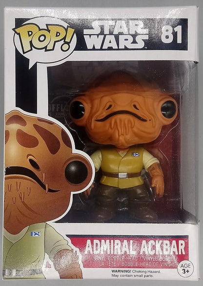 81 Admiral Ackbar - Star Wars The Force Awakens - Box Damaged Funko POP Funko