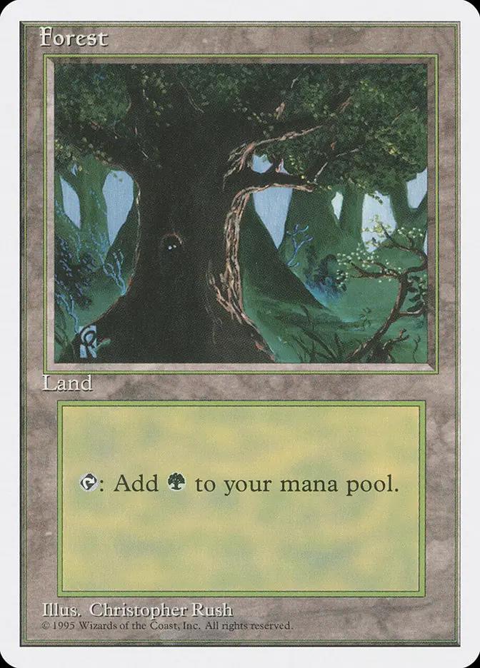 378 - Forest - Fourth Edition - Normal - Magic: The Gathering Card