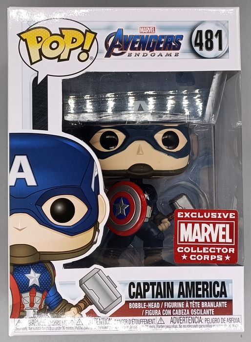 481 Captain America (w/ Mjolnir) - Marvel Avengers Endgame Funko POP